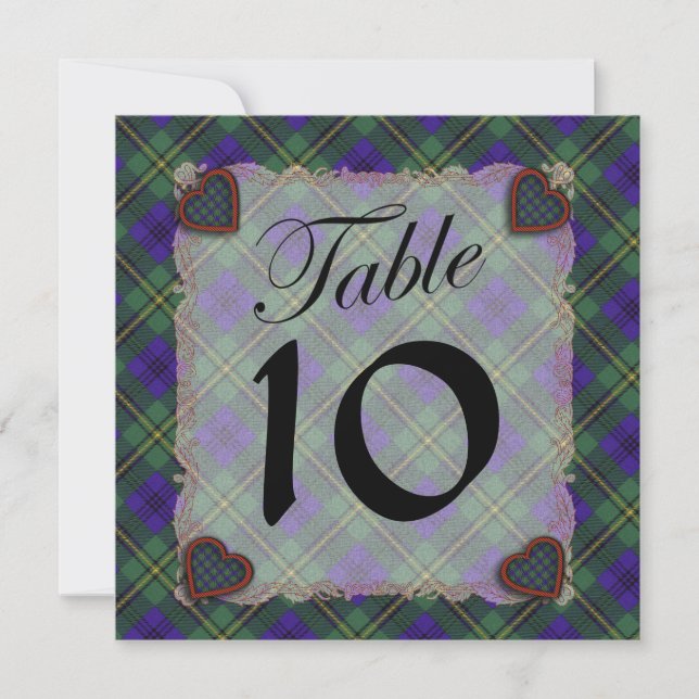 Johnston Scottish klan tartan - Play Inbjudningar (Framsida)