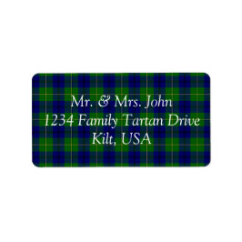 Johnston Tartan Label Adressetikett