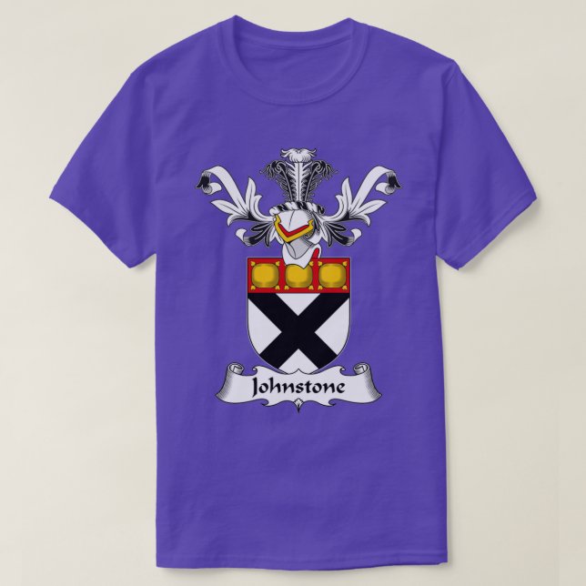 Johnstone Coat of Arms Family Crest  T Shirt (Design framsida)