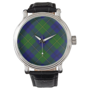 Johnstone-tartan blågrön rutig armbandsur
