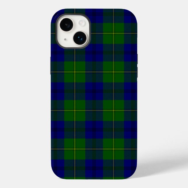 Johnstone tartan Blue grönt plaid (Baksida)