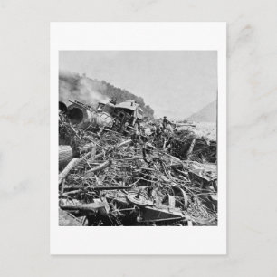 Johnstown Flood Tåg Wreck Vintage 1889 Vykort