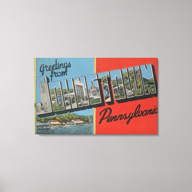 Johnstown, Pennsylvania - Large Brev Scenes Canvastryck (Framsida)