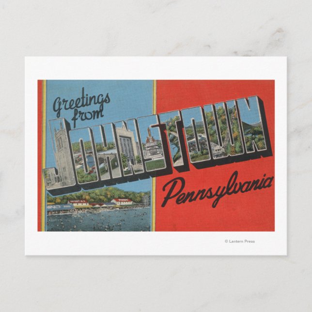 Johnstown, Pennsylvania - Large Brev Scenes Vykort (Framsida)