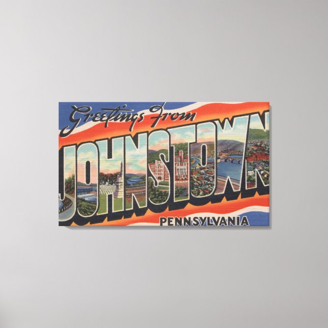 Johnstown, Pennsylvania - Stora Brev Scenes 2 Canvastryck (Framsida)