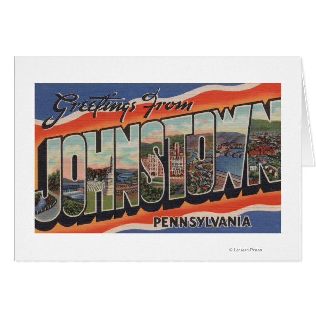 Johnstown, Pennsylvania - Stora Brev Scenes 2 Hälsningskort (Framsidan Horizontal)