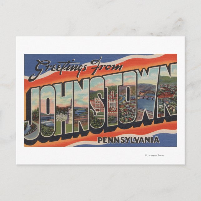 Johnstown, Pennsylvania - Stora Brev Scenes 2 Vykort (Framsida)