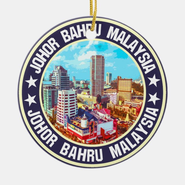 Johor Bahru Julgransprydnad Keramik (Framsidan)