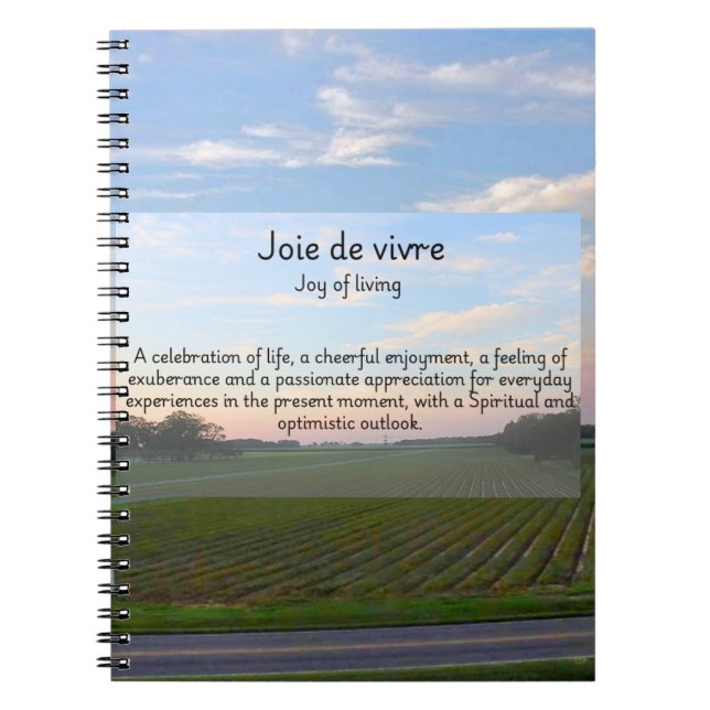 Joie de vivre anteckningsbok (Framsidan)