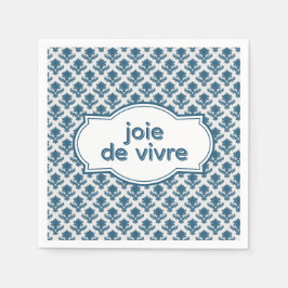Joie De Vivre Elegant French Tapestry Blue White Pappersservett