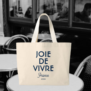 Joie De Vivre Frankrike Anpassningsbar Year Fransk Jumbo Tygkasse