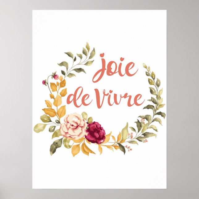 Joie de Vivre Fransk Sayed Poster (Framsidan)