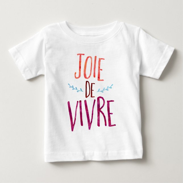 Joie de Vivre, franskt citationstecken Tee (Framsida)