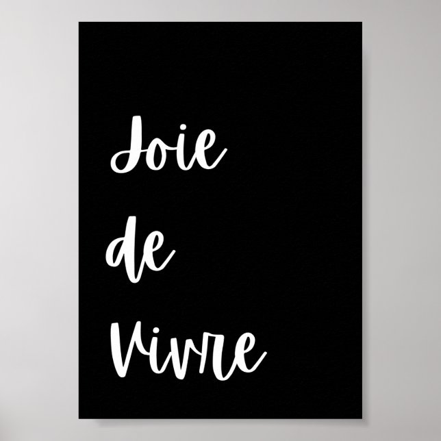Joie de Vivre-offertinspiration Poster (Framsidan)