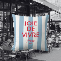 Joie De Vivre Paris Fransk Blue Cabana Rand