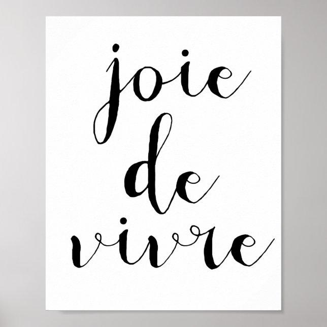 Joie de vivre poster (Framsidan)