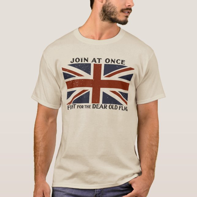 Join At Once - Fight For The Dear Old Flag T Shirt (Framsida)