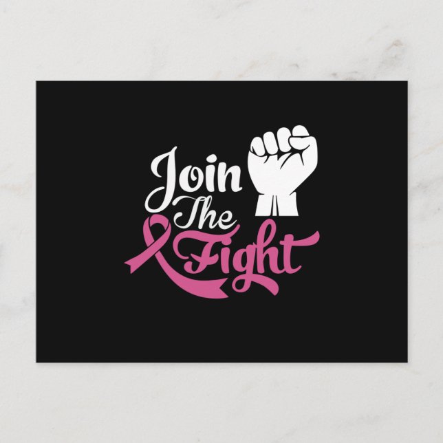 Join The Fight Family Matching Breast Cancer Gift Vykort (Framsida)