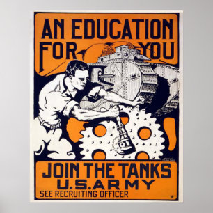 Join the Tanks - US Army Poster