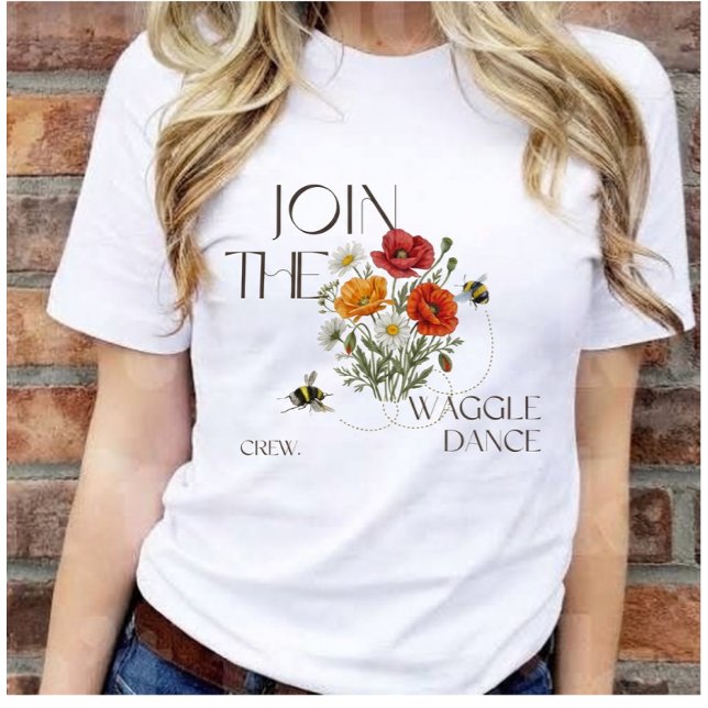 Join The Waggle Dance Crew  Save The Bees Teacher T Shirt (Skapare uppladdad)