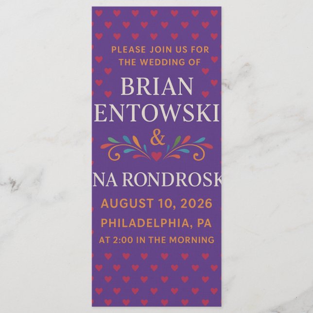 Join Us for a Day of Love and Celebration  Inbjudningar (Framsida)