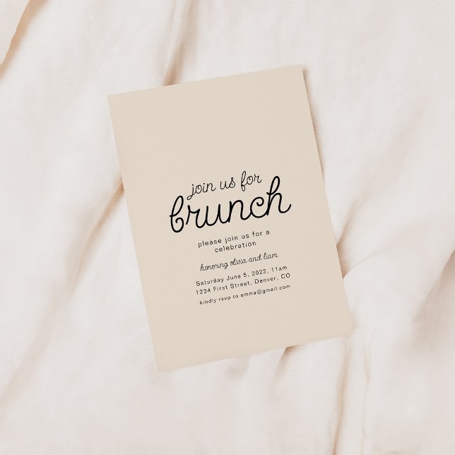 Join us For Brunch Party Invitation Template Inbjudningar (Skapare uppladdad)
