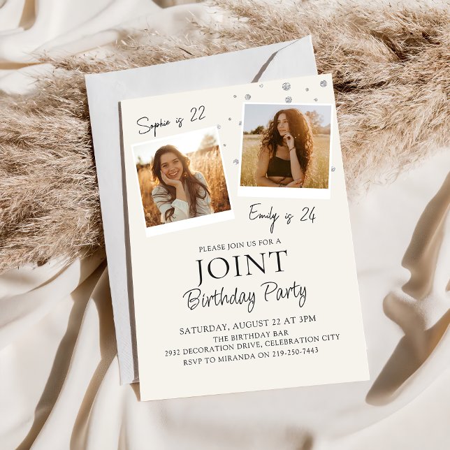 Joint Birthday Photo-inbjudan Inbjudningar (Skapare uppladdad)