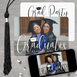 Joint Studenten Modern Script Student Photo Inbjudningar