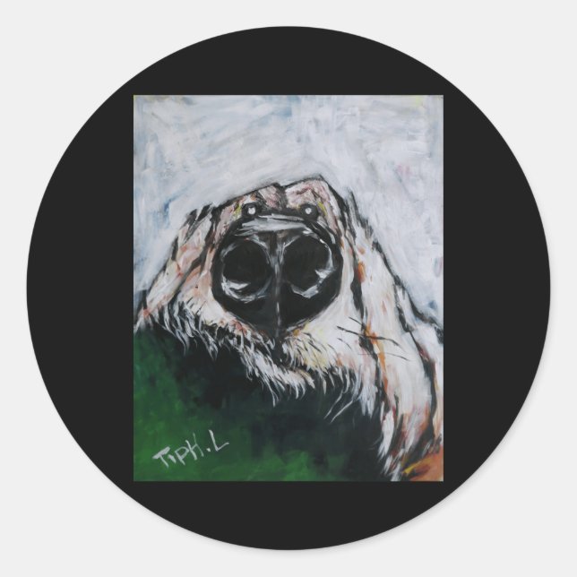 Jojo Hund Runt Klistermärke (Framsida)