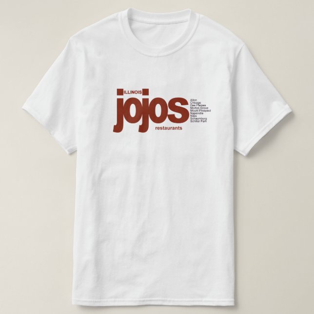 Jojos Restaurants i Illinois T-shirt (Design framsida)