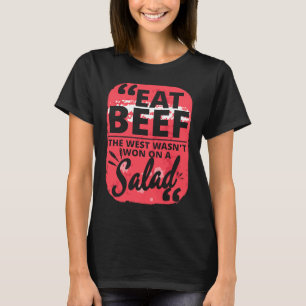 Jokackor av hummer från Eat Beef Väster Salad Kött T Shirt