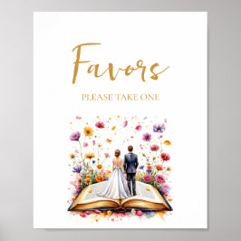 Jokblommor är favoriter, ta ett tecken poster