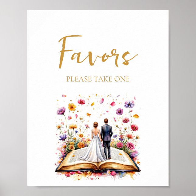Jokblommor är favoriter, ta ett tecken poster (Framsidan)