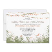 Jokblommor och snöre ljus bröllopsinbjudan