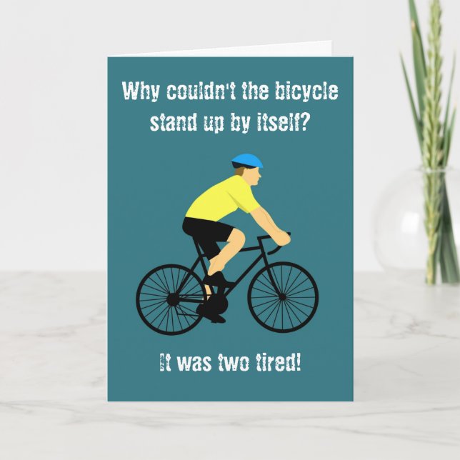 Jokcykelkort för fars dag Pappa Tack Kort (Framsida)
