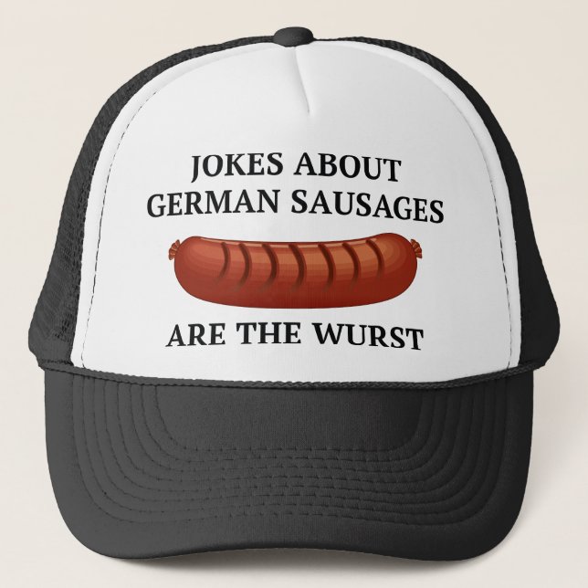 Joke about German Sausages är väst Keps (Framsida)