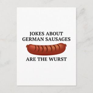 Joke about German Sausages är väst Vykort