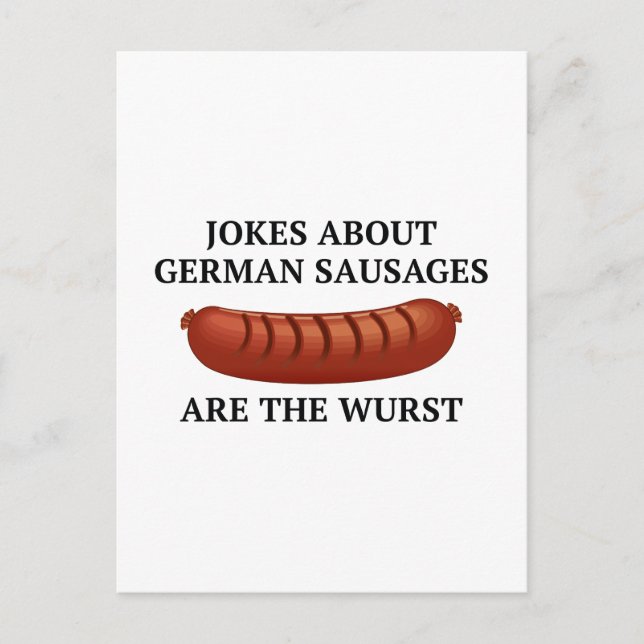 Joke about German Sausages är väst Vykort (Framsida)