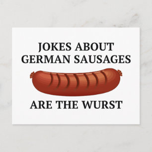 Joke about German Sausages är väst Vykort