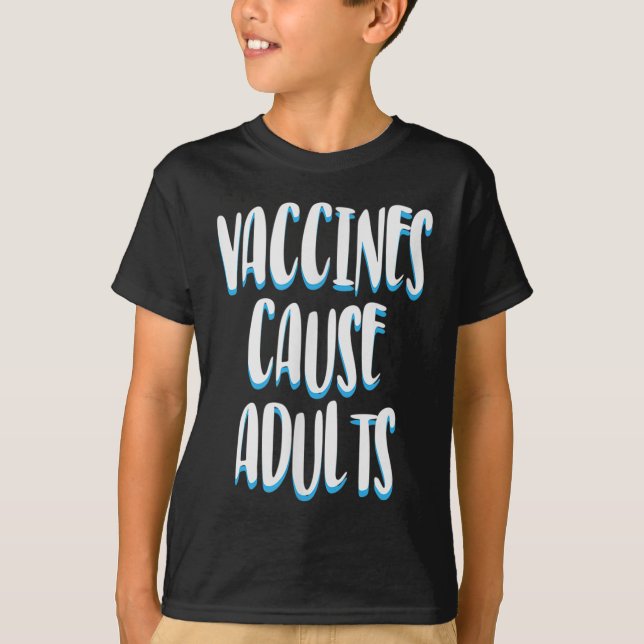 Joke-citat för Vaccinerade funktionella Vuxnor i H T Shirt (Framsida)