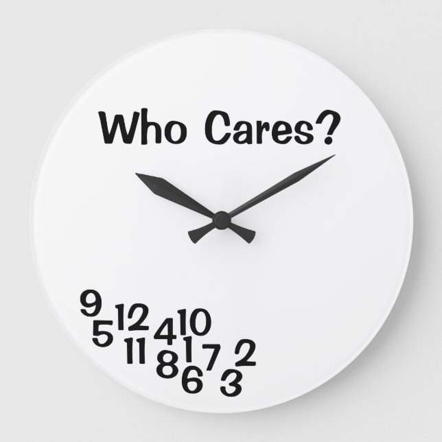 Joke Clocks Jumered Numbers Joke Clock Stor Klocka (Framsida)