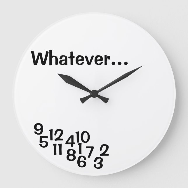 Joke Clocks Jumered Numbers Joke Clock Stor Klocka (Framsida)