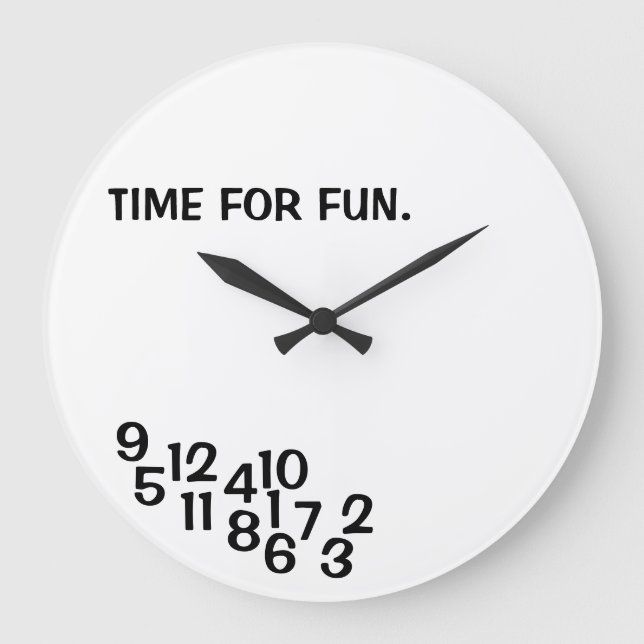 Joke Clocks Jumered Numbers Joke Clock Stor Klocka (Framsida)