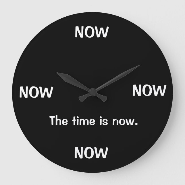 Joke Clocks när tiden nu är knapp Stor Klocka (Framsida)