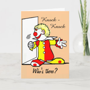 Joke Clown Birthday Card Kort