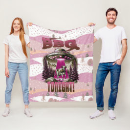 Joke för bortförande av alias BBQ-kojoklipp Fleecefilt