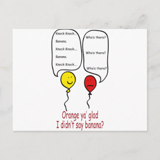 Joke för fånigets knackknapp vykort