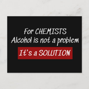 Joke för kemi för alkohollösning vykort