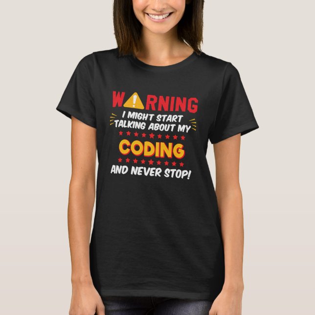 Joke Graphic för kodning av datorspråk T Shirt (Framsida)