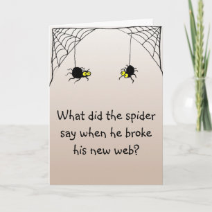 Joke Halloween Vad sa spindeln? Kort